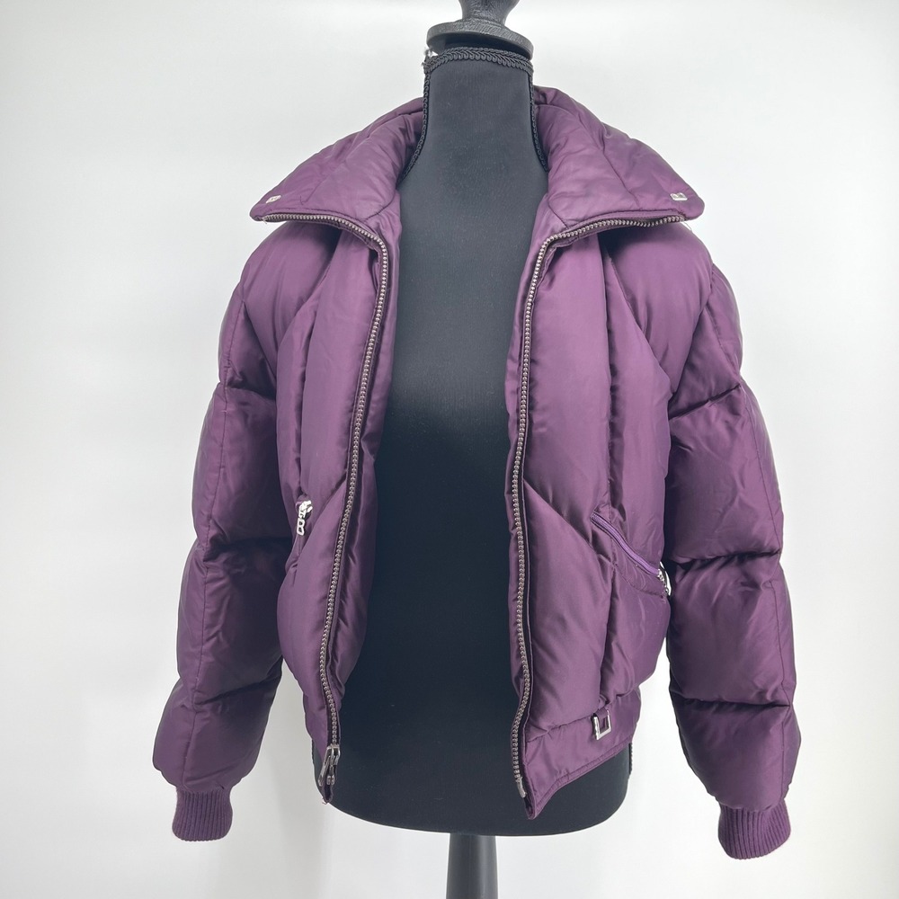 Vintage Bogner Purple Puffer Jacket Goose Down Filled Women's Size‎ Medium